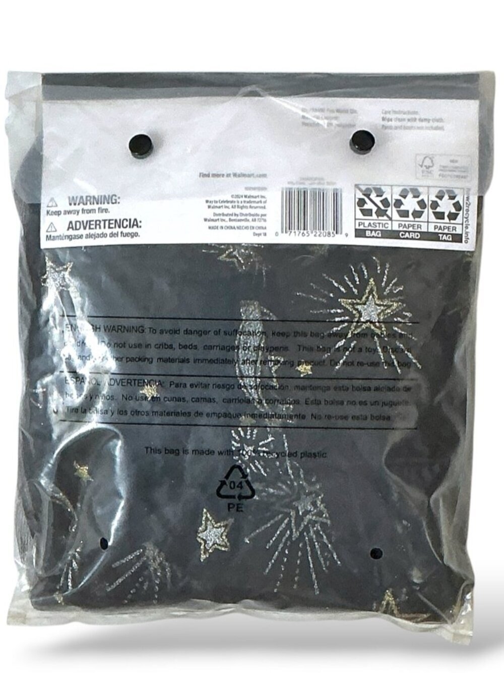 Halloween Celestial Cape Costume Poncho Black Silver Gold Glittering Adult OS - Picture 5 of 10